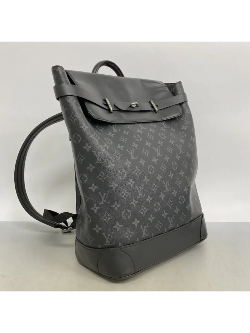 Louis Vuitton Backpack Monogram Eclipse Steamer Black